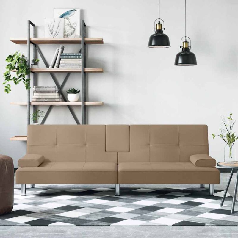 foto del prodotto prolenta premium furniture limited divano letto con portabicchieri in similpelle