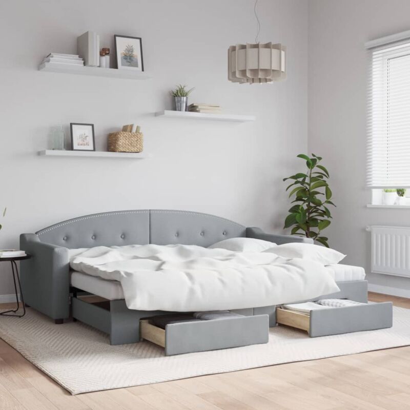 foto del prodotto prolenta premium - furniture limited - divano letto estraibile cassetti grigio