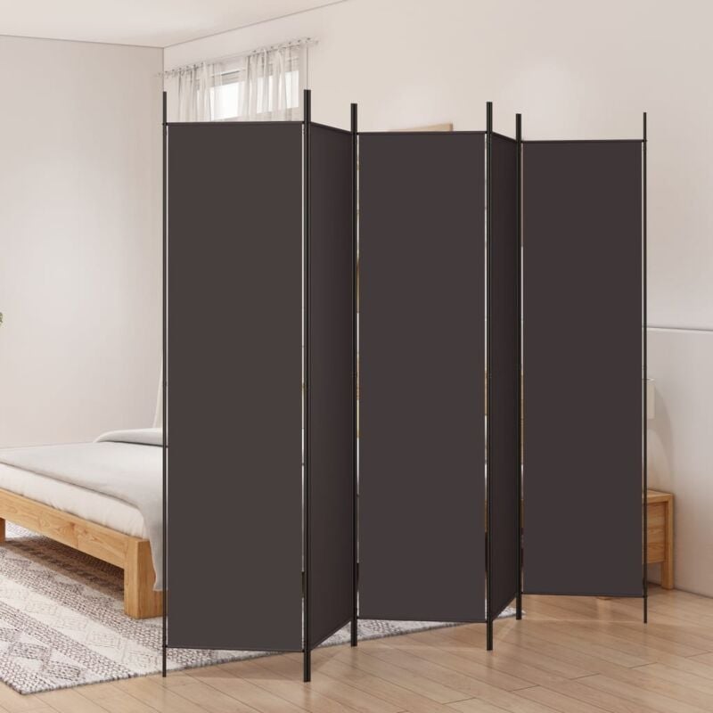 foto del prodotto prolenta premium furniture limited divisorio a 5 pannelli marrone 250x200 cm in
