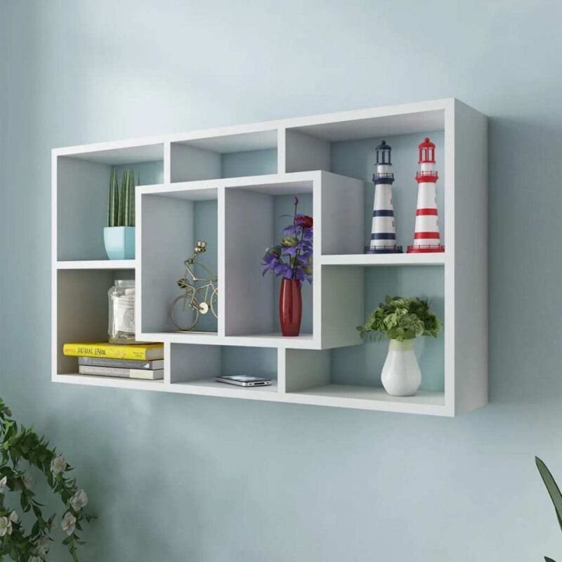 foto del prodotto prolenta premium furniture limited espositore da parete galleggiante 8 scomparti