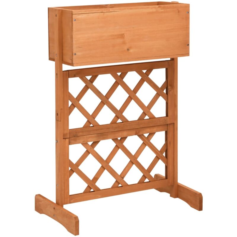 foto del prodotto prolenta premium furniture limited fioriera con traliccio arancione 45x30x74 cm