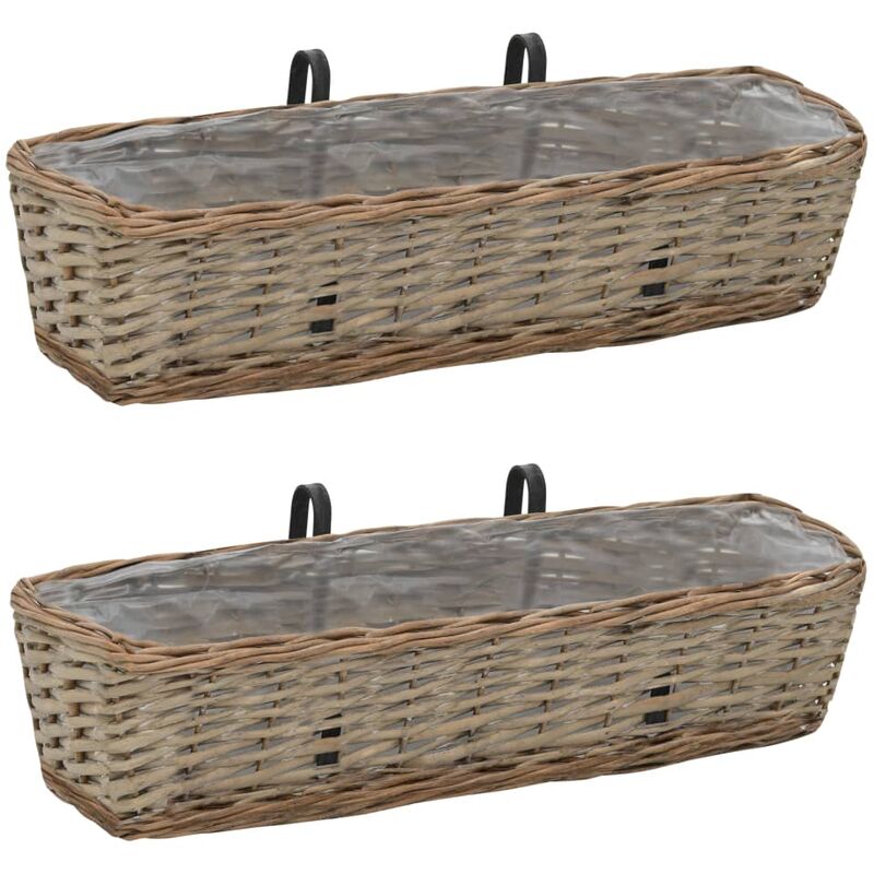 foto del prodotto prolenta premium furniture limited fioriere da balcone 2 pz in vimini con