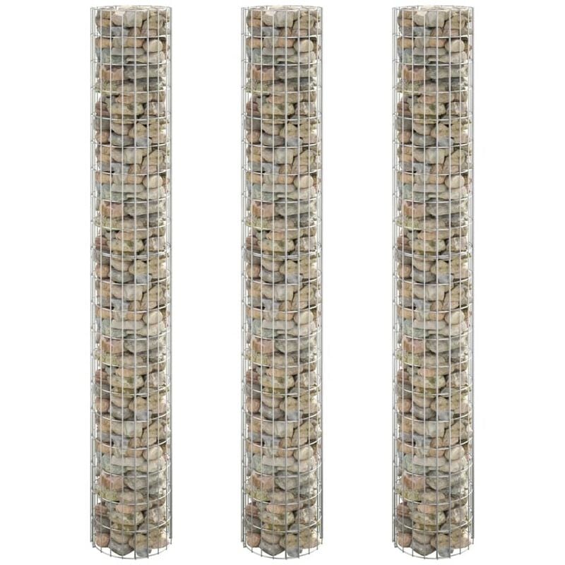 foto del prodotto prolenta premium furniture limited fioriere gabbione circolare 3 pz in acciaio