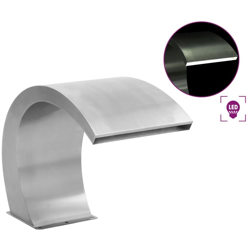foto del prodotto prolenta premium furniture limited fontana per piscina con led in acciaio inox