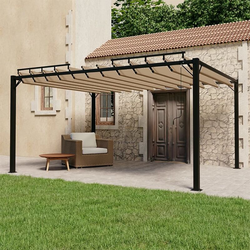 foto del prodotto prolenta premium furniture limited gazebo con tetto a lamelle 3x4 m in tessuto