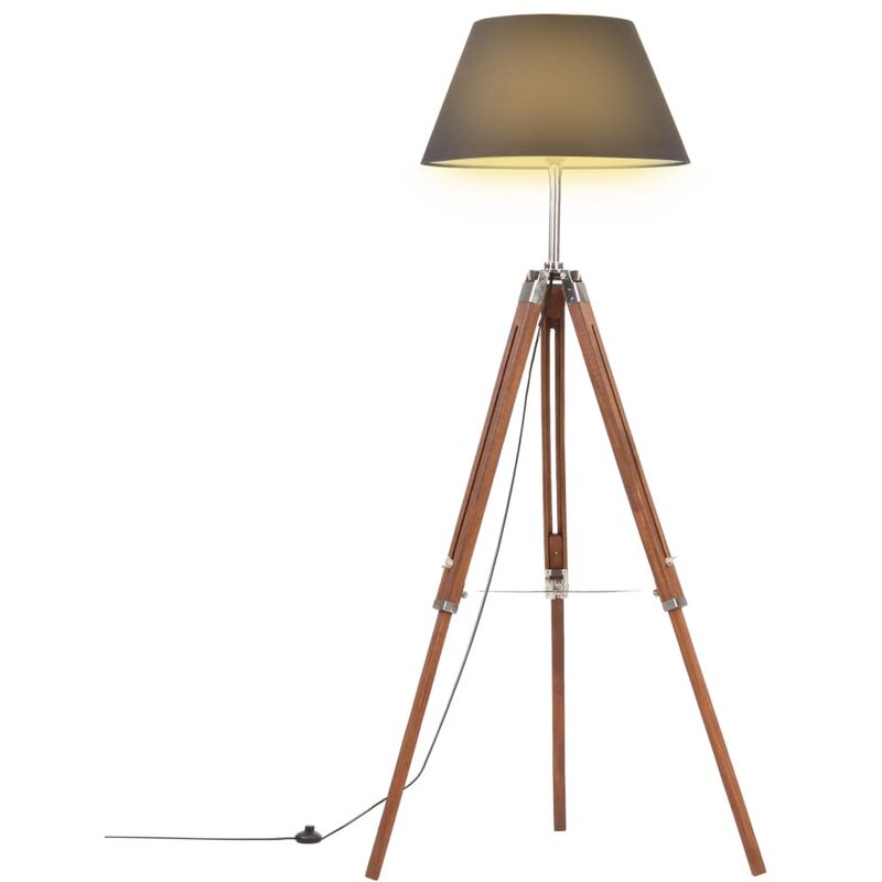 foto del prodotto prolenta premium furniture limited lampada a treppiede marrone e nero in legno