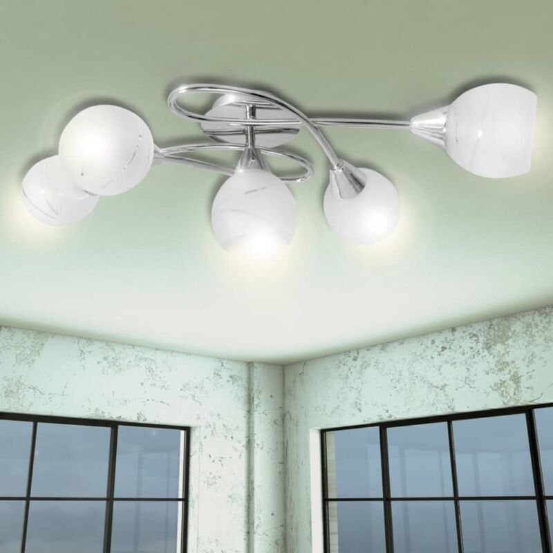 foto del prodotto prolenta premium furniture limited lampada da soffitto con paralume in vetro per