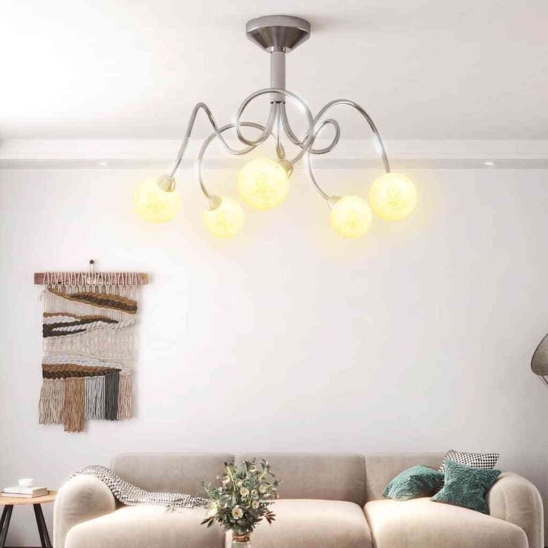 foto del prodotto prolenta premium furniture limited lampada soffitto con paralumi tondi in vetro