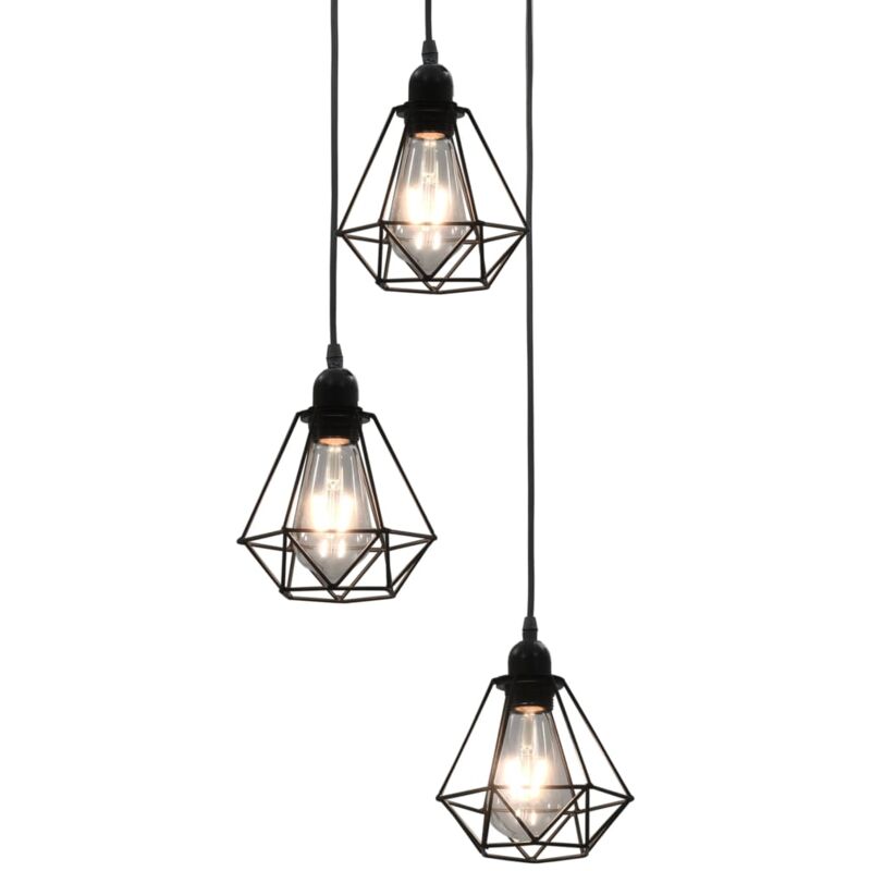 foto del prodotto prolenta premium furniture limited lampadario con design diamante nero 3