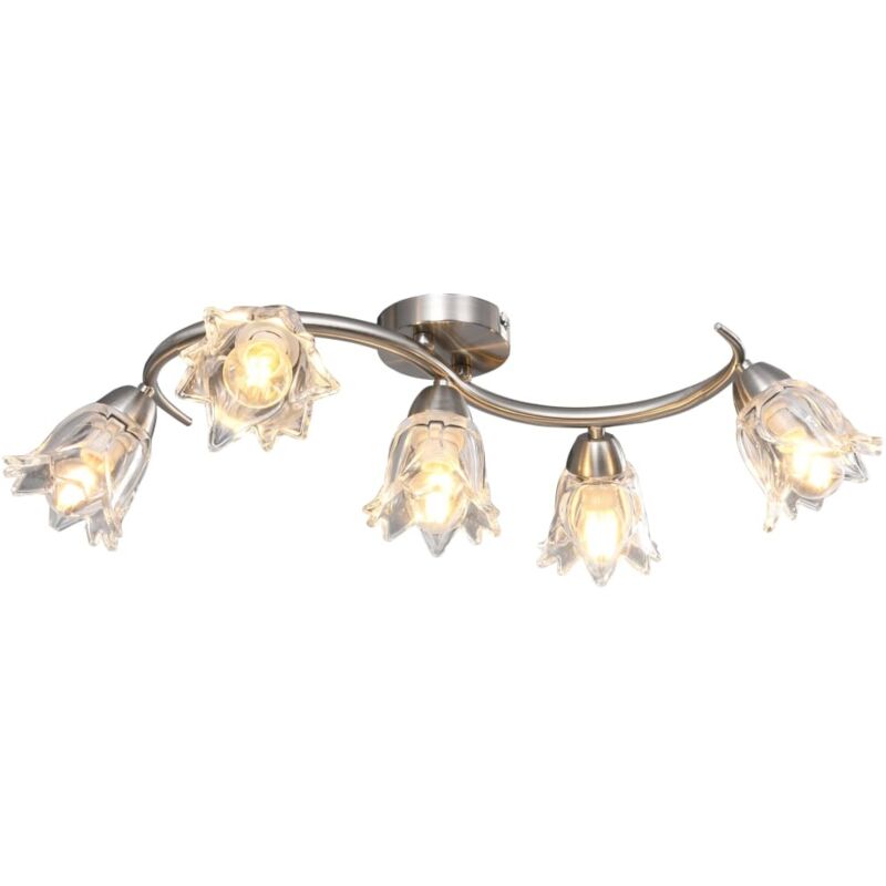 foto del prodotto prolenta premium furniture limited lampadario con paralumi in vetro per 5