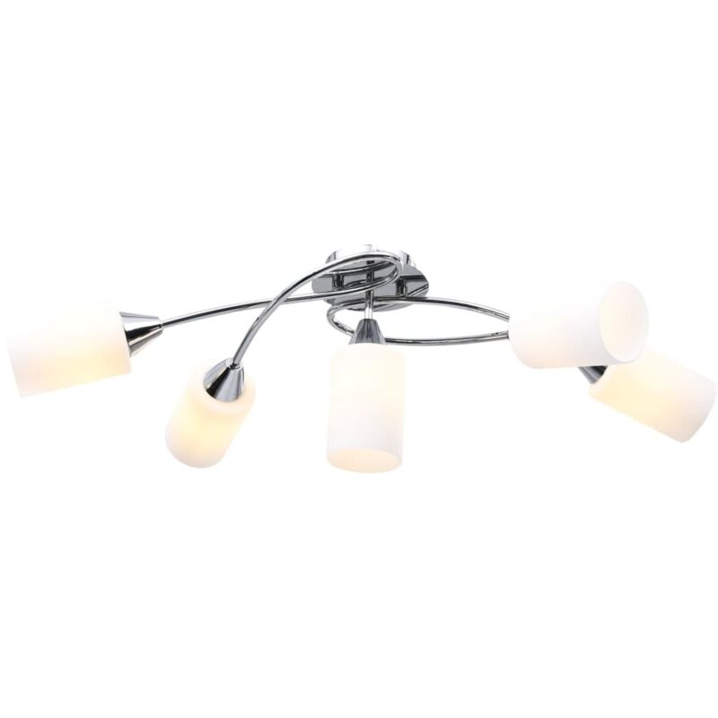 foto del prodotto prolenta premium furniture limited lampadario paralumi in ceramica 5 lampadine