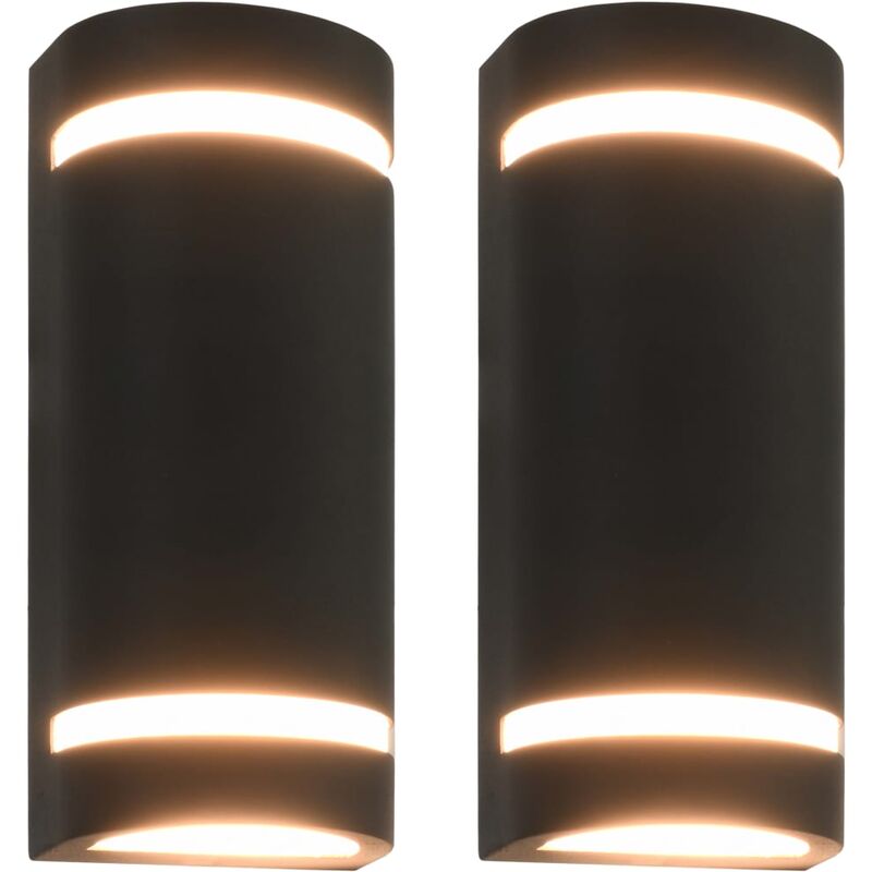 foto del prodotto prolenta premium furniture limited lampade da parete da esterno 2 pz 35 w nere