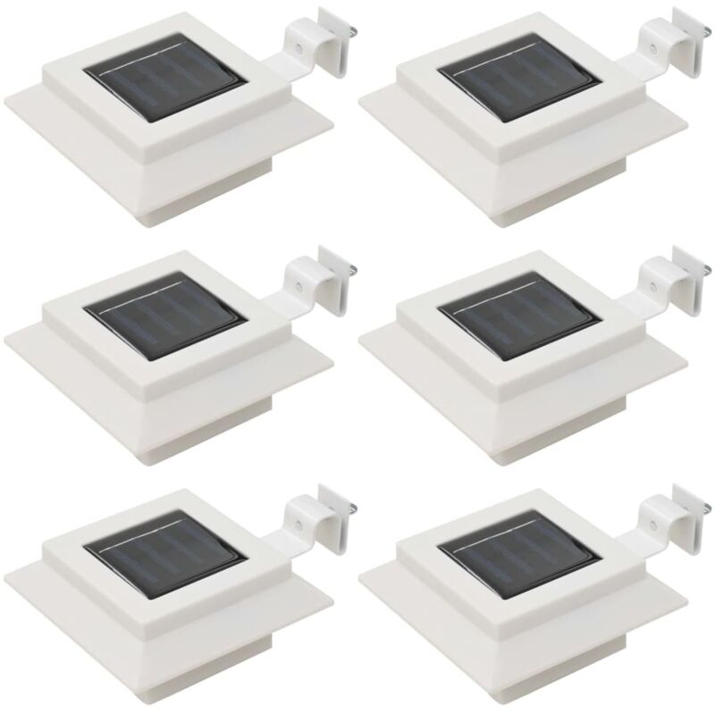 foto del prodotto prolenta premium furniture limited lampade solari da esterni 6 pz a led quadrate