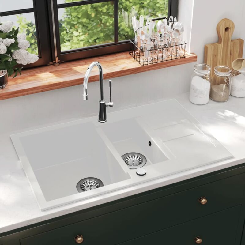 foto del prodotto prolenta premium furniture limited lavello da cucina in granito vasca doppia