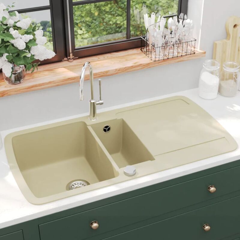 foto del prodotto prolenta premium furniture limited lavello da cucina in granito vasca doppia