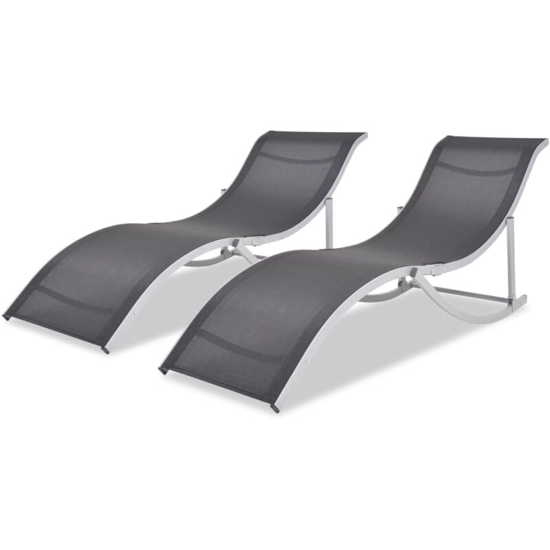 foto del prodotto prolenta premium furniture limited lettini da sole pieghevoli 2 pz in alluminio