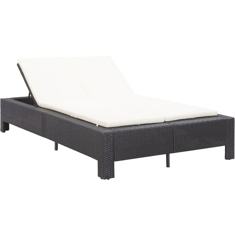 foto del prodotto prolenta premium furniture limited lettino prendisole a 2 posti con cuscino nero