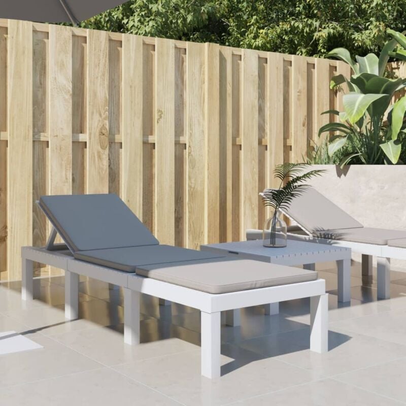 foto del prodotto prolenta premium furniture limited lettino prendisole con cuscini bianco in pp