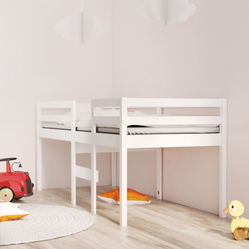 foto del prodotto prolenta premium furniture limited letto a soppalco bianco 90x190 cm in legno