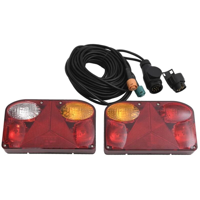 foto del prodotto prolenta premium furniture limited luci per rimorchio 2 pz rosso 23x6x13 cm 12v