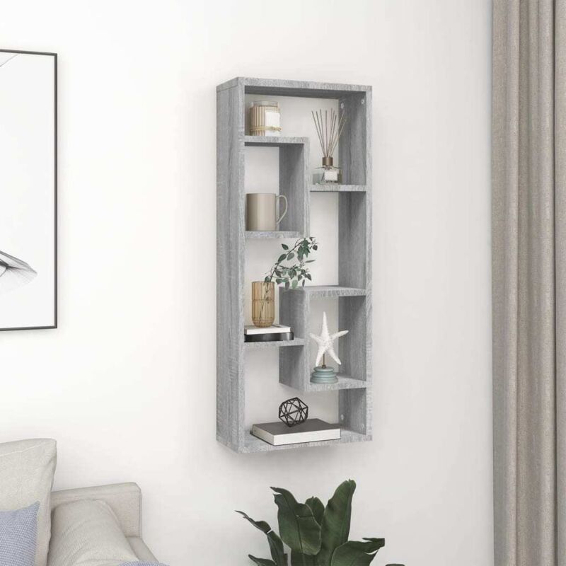 foto del prodotto prolenta premium furniture limited mensola a muro grigio sonoma 36x16x90 cm in