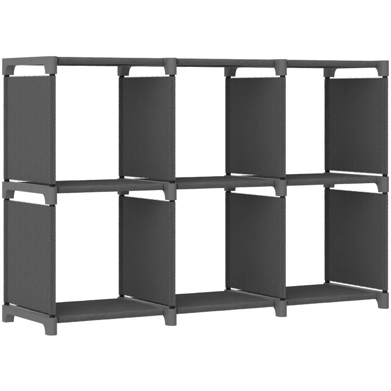 foto del prodotto prolenta premium furniture limited mensola con 6 vani a cubo grigia 103x30x72,5