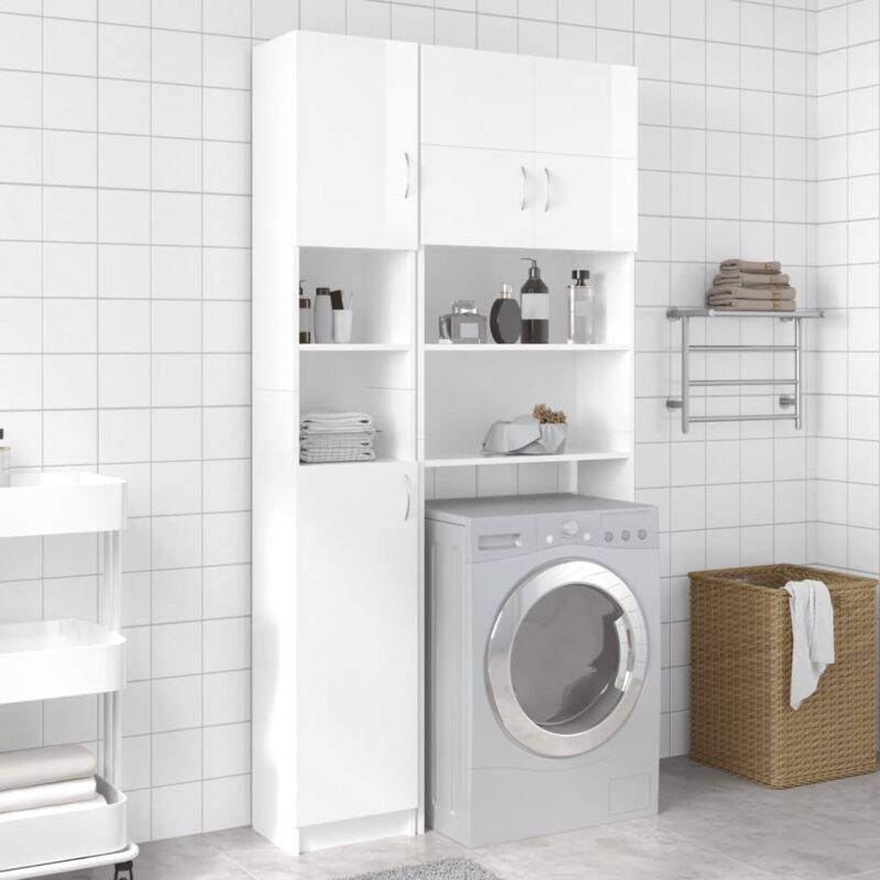 foto del prodotto prolenta premium furniture limited mobile da bagno bianco lucido 32x25,5x190 cm