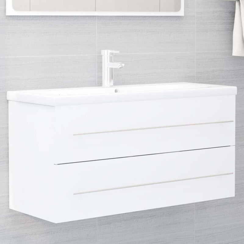 foto del prodotto prolenta premium furniture limited mobile lavabo bianco 100x38,5x48 cm in legno