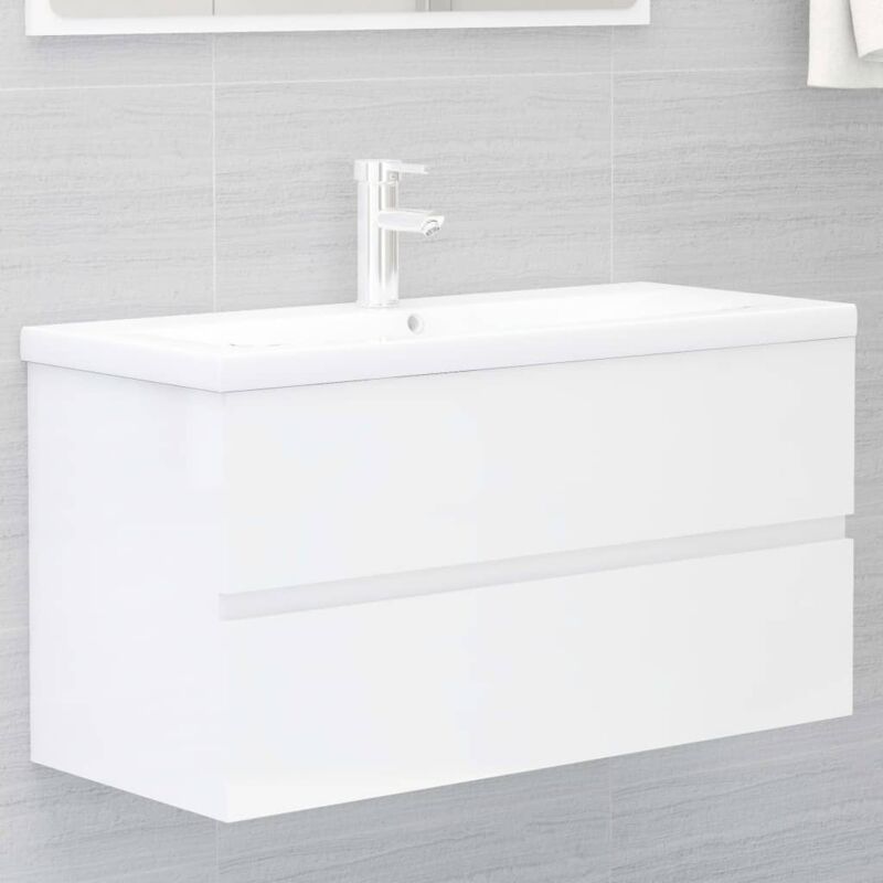 foto del prodotto prolenta premium furniture limited mobile lavabo bianco lucido 90x38,5x45 cm in