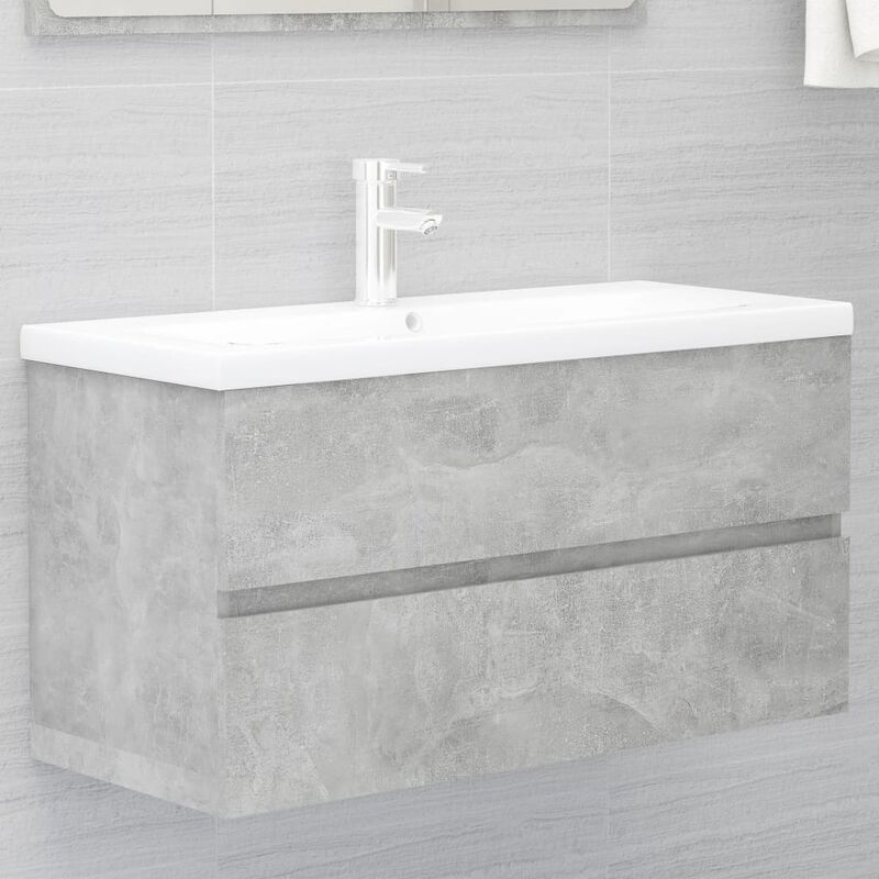 foto del prodotto prolenta premium furniture limited mobile lavabo grigio cemento 90x38,5x45 cm in