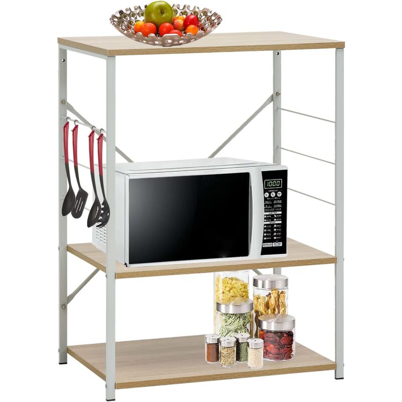 foto del prodotto prolenta premium furniture limited mobile microonde bianco rovere 60x39,6x79,5cm