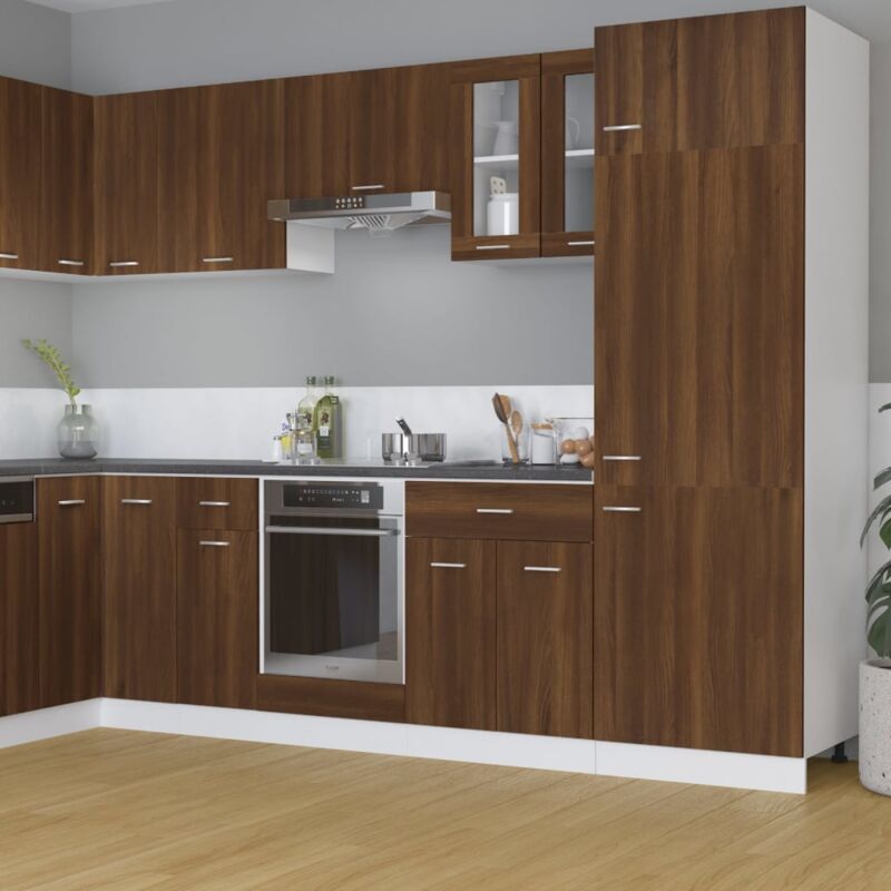 foto del prodotto prolenta premium furniture limited mobile pensile con vetro lyon rovere