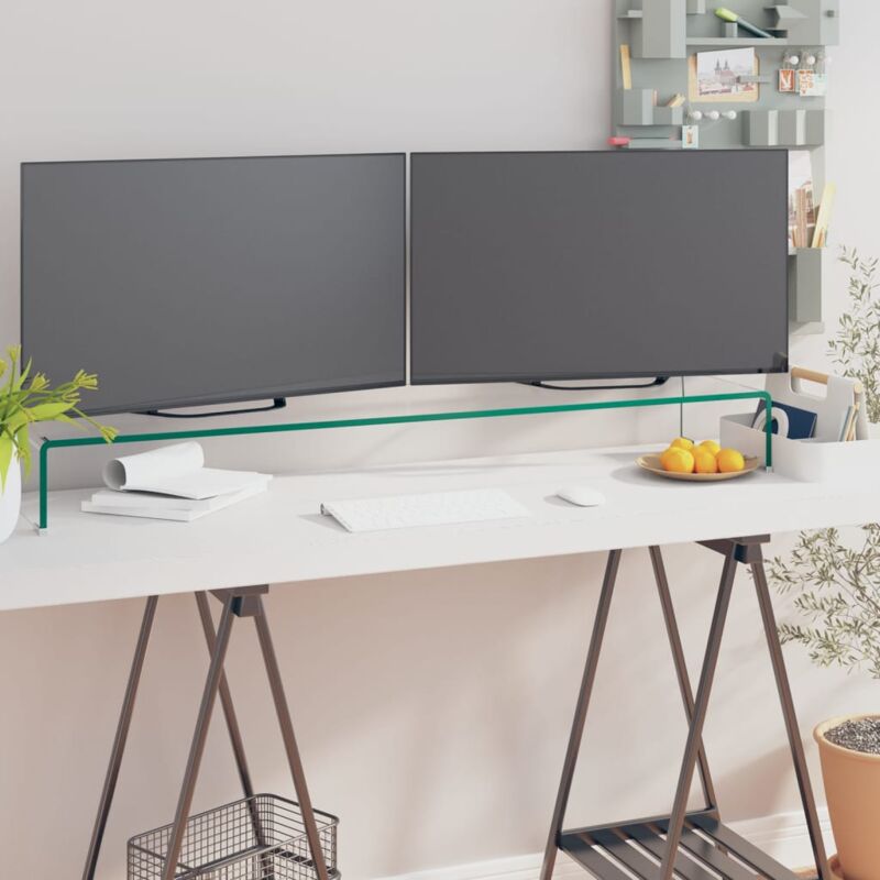 foto del prodotto prolenta premium furniture limited mobile rialzo porta tv in vetro trasparente