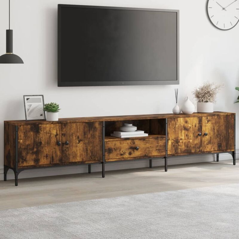 foto del prodotto prolenta premium - furniture limited - mobile tv cassetto rovere fumo 200x25x44 cm