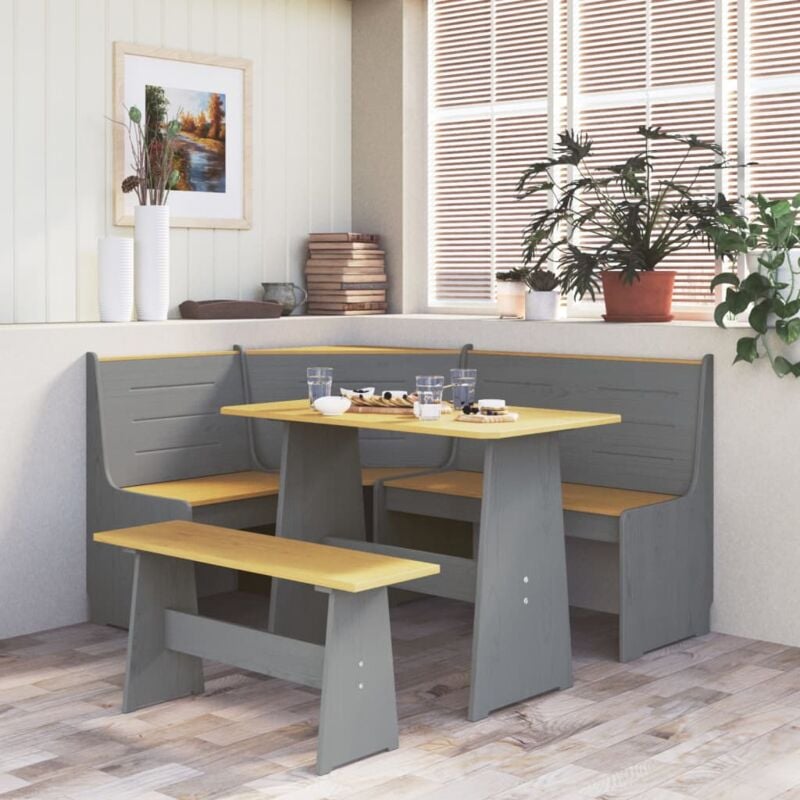 foto del prodotto prolenta premium furniture limited panca angolare reine 151 cm in pino marrone