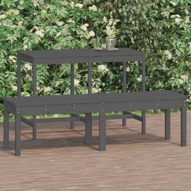 foto del prodotto prolenta premium furniture limited panca giardino 2 posti grigia 159,5x44x45cm