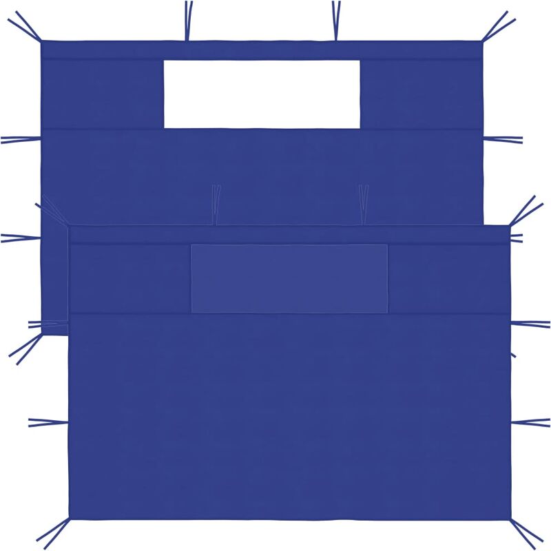 foto del prodotto prolenta premium furniture limited pareti con finestre per gazebo 2 pz blu