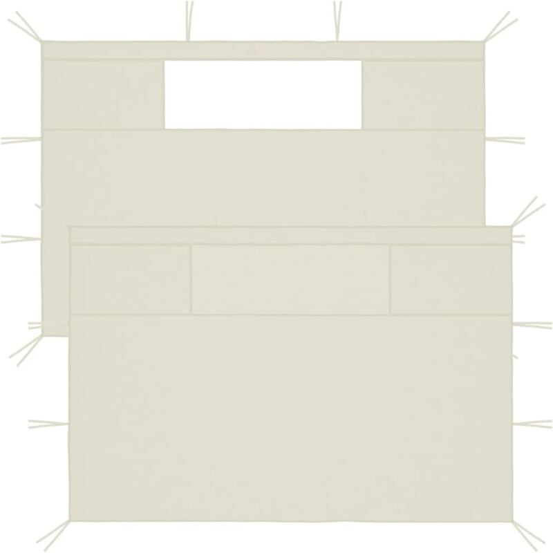 foto del prodotto prolenta premium furniture limited pareti con finestre per gazebo 2 pz crema