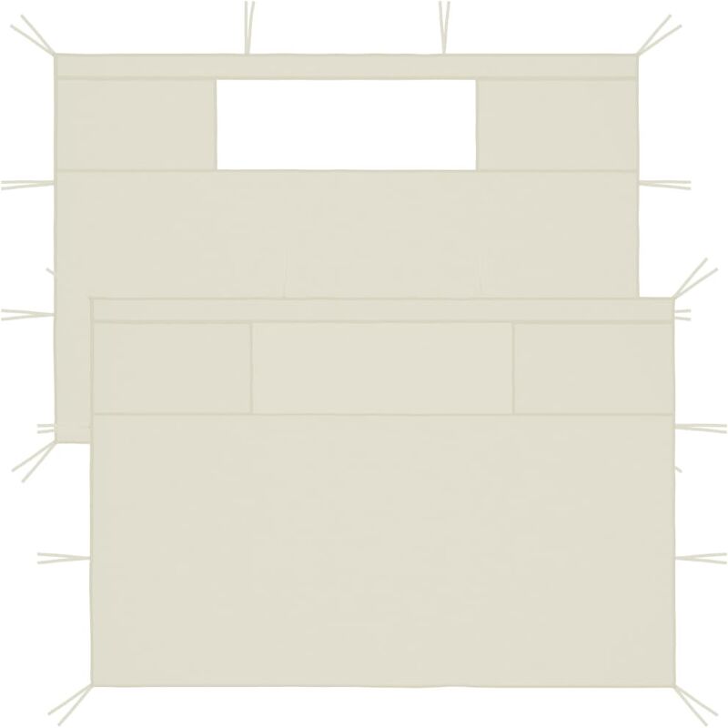 foto del prodotto prolenta premium furniture limited pareti con finestre per gazebo 2 pz crema