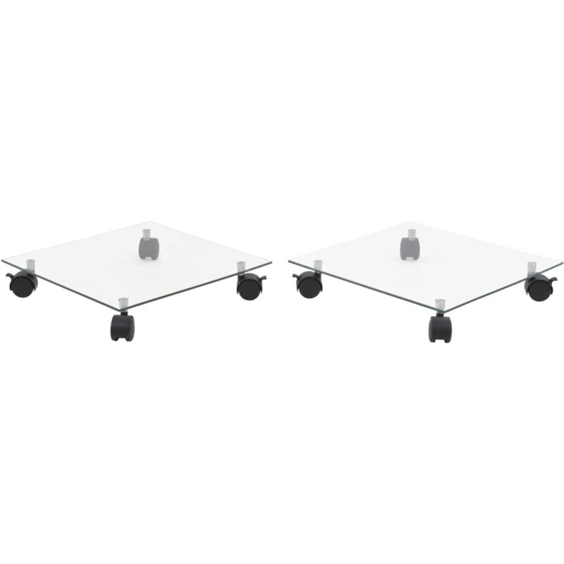 foto del prodotto prolenta premium - furniture limited - pedane su ruote per piante 2pz vetro