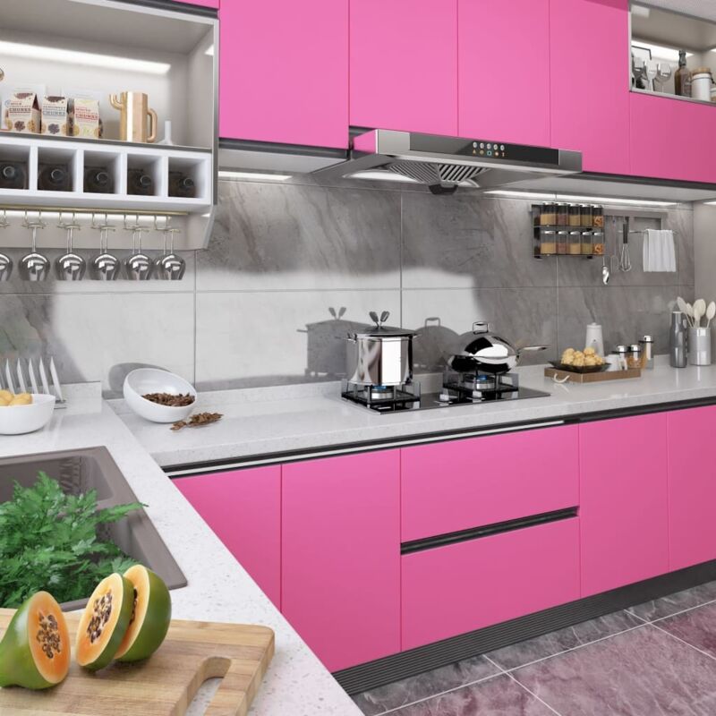 foto del prodotto prolenta premium furniture limited pellicola autoadesiva per mobili rosa lucido