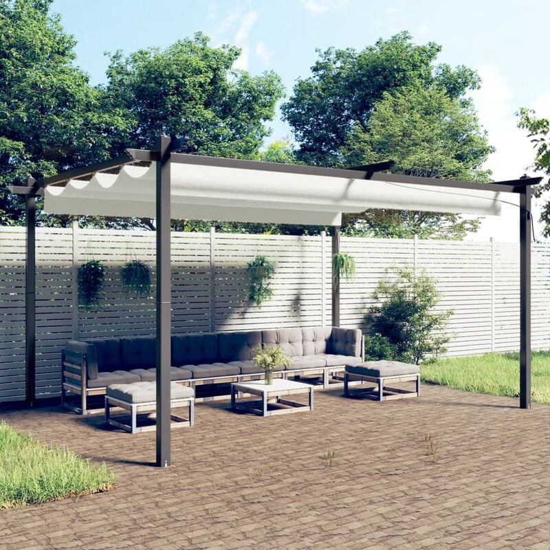 foto del prodotto prolenta premium furniture limited pergola da giardino con tetto retrattile 4x3