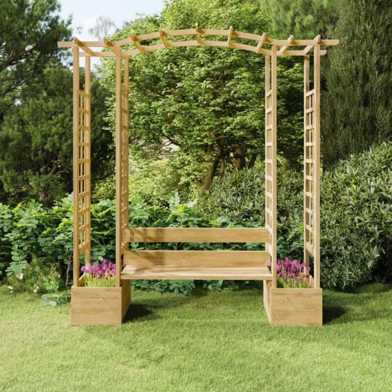 foto del prodotto prolenta premium furniture limited pergola da giardino panca e vasi legno