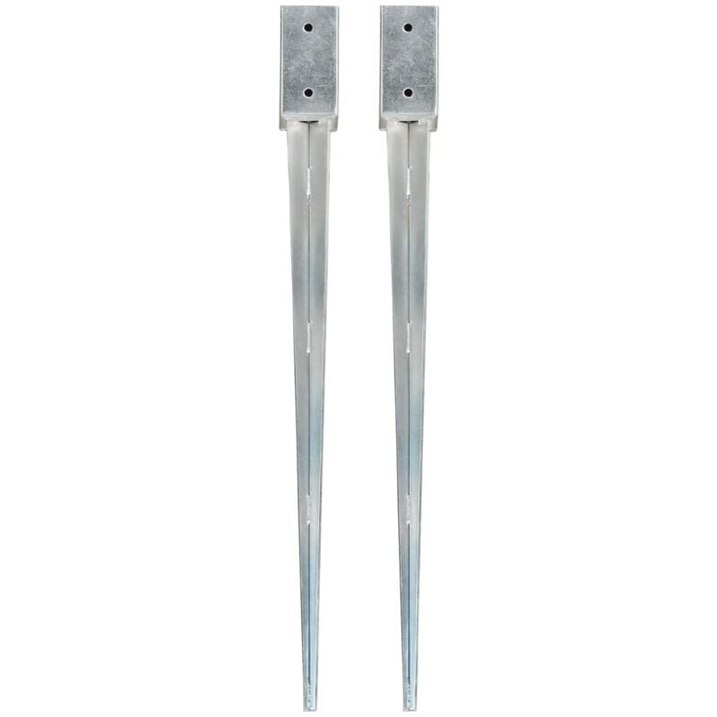 foto del prodotto prolenta premium - furniture limited - picchetti di terra 2 pz argento 7x7x90 cm in