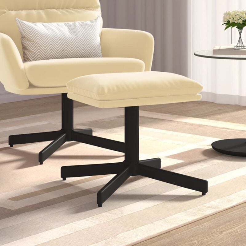 foto del prodotto prolenta premium furniture limited poggiapiedi bianco crema 60x60x36 cm in