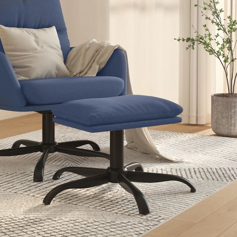 foto del prodotto prolenta premium - furniture limited - poggiapiedi blu 60x60x36 cm in velluto