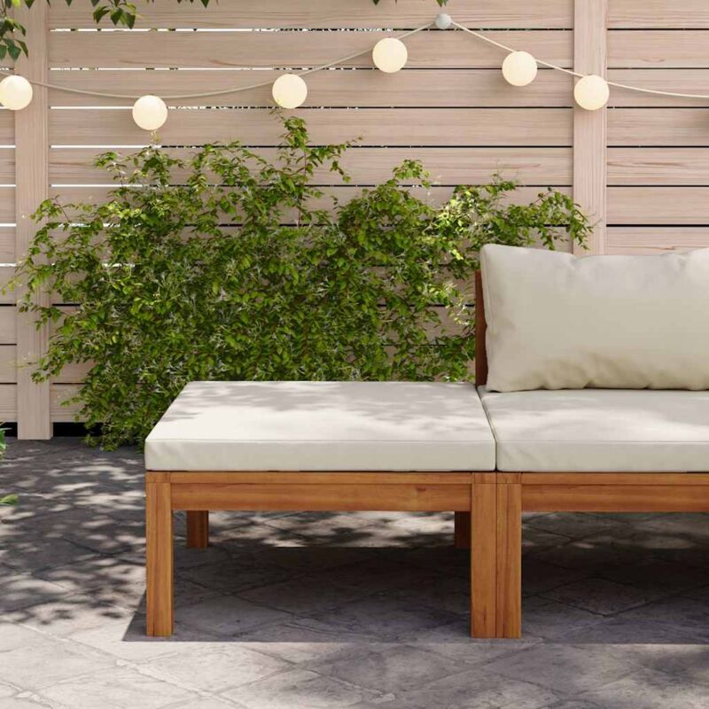 foto del prodotto prolenta premium furniture limited poggiapiedi con cuscino bianco crema in