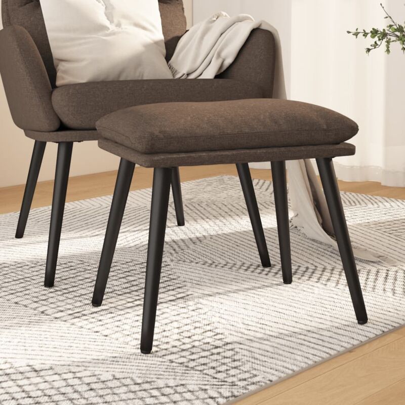 foto del prodotto prolenta premium furniture limited poggiapiedi tortora 45x29,5x35 cm in tessuto