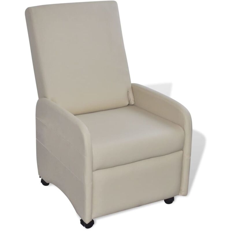 foto del prodotto prolenta premium furniture limited poltrona reclinabile crema in similpelle