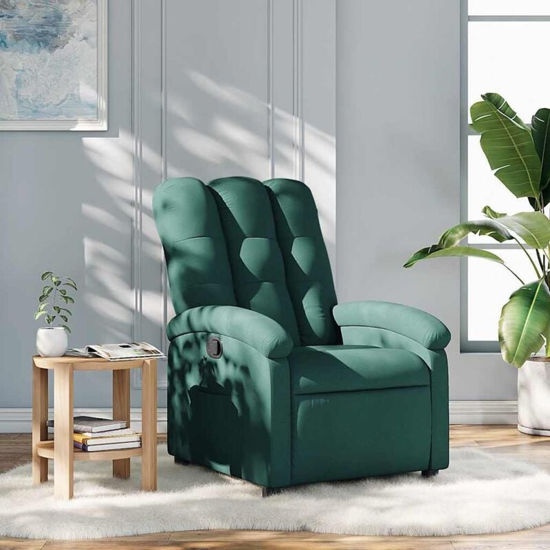 foto del prodotto prolenta premium furniture limited poltrona reclinabile in tessuto verde scuro